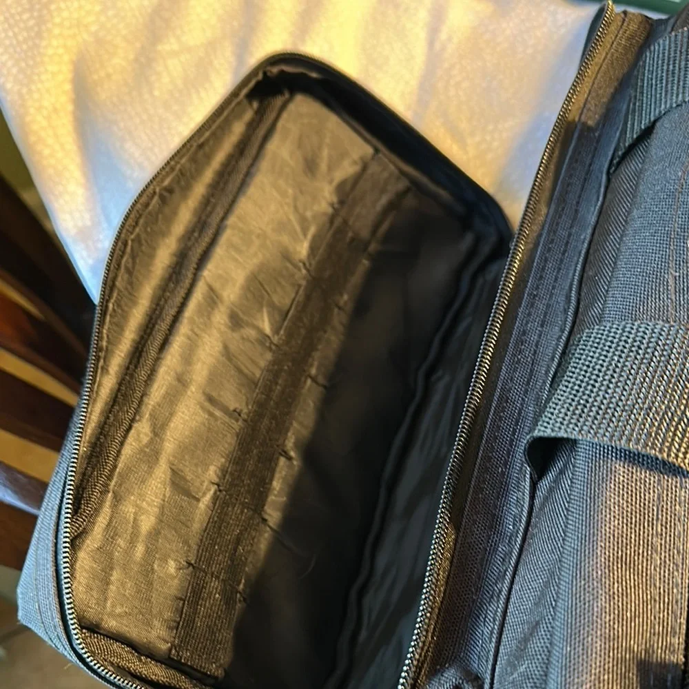 Black Duffel Bag with Rigid Structure and Durable Fabric